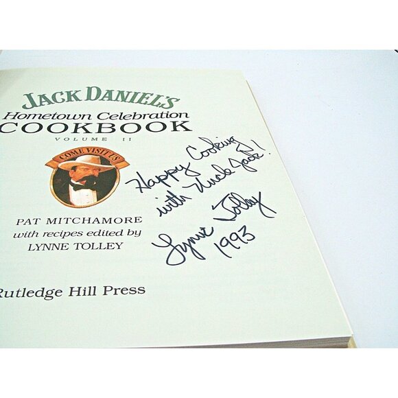 Autographed 1990 Jack Daniels Cookbook Signed Niece Volume II Hardcover Vintage - Picture 5 of 12